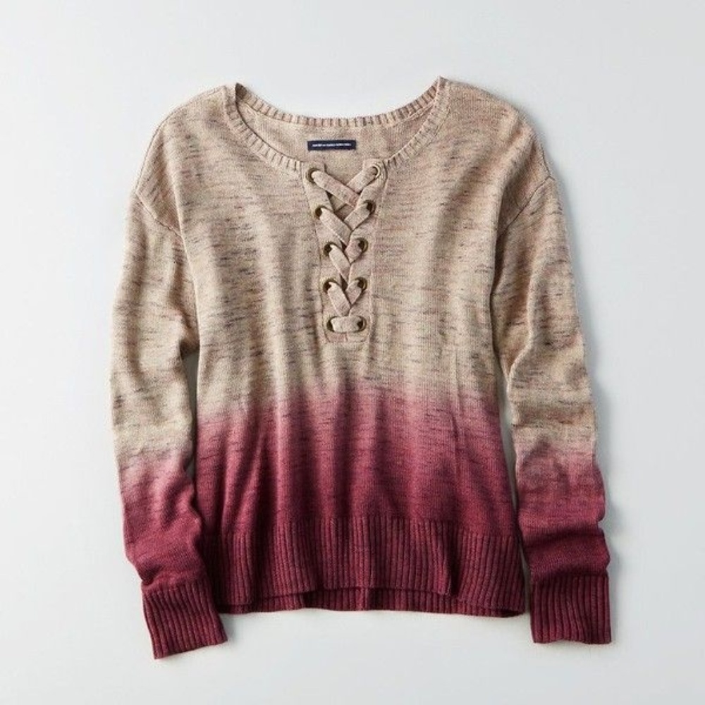 3/$15 American Eagle Lace-Up Front Sweater - XS